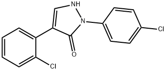 4-(2-chlorophenyl)-2-(4-chlorophenyl)-1,2-dihydro-3H-pyrazol-3-one 结构式