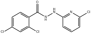 2,4-dichloro-N'-(6-chloro-2-pyridinyl)benzenecarbohydrazide 结构式