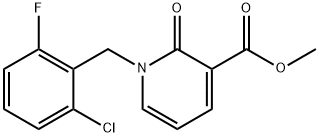 methyl 1-(2-chloro-6-fluorobenzyl)-2-oxo-1,2-dihydro-3-pyridinecarboxylate 结构式