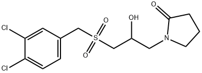 1-{3-[(3,4-dichlorobenzyl)sulfonyl]-2-hydroxypropyl}-2-pyrrolidinone 结构式