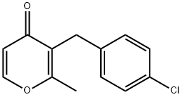 3-(4-chlorobenzyl)-2-methyl-4H-pyran-4-one 结构式