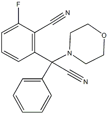 2-(氰基(吗啉代)(苯基)甲基)-6-氟苯甲腈 结构式