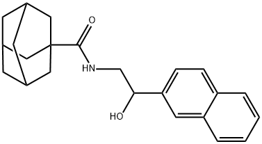 N-[2-hydroxy-2-(2-naphthyl)ethyl]-1-adamantanecarboxamide 结构式