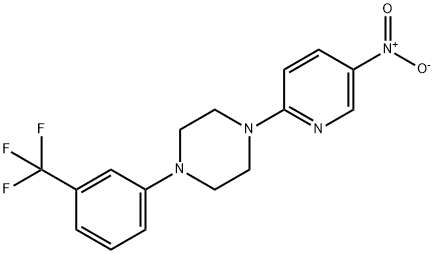 1-(5-nitro-2-pyridinyl)-4-[3-(trifluoromethyl)phenyl]piperazine 结构式