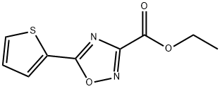 Ethyl 5-thiophen-2-yl-[1,2,4]oxadiazole-3-carboxylate 结构式