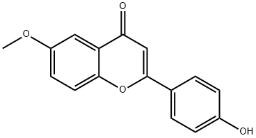 4'-HYDROXY-6-METHOXYFLAVONE 结构式