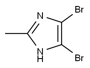 4,5-二溴-2-甲基咪唑 结构式