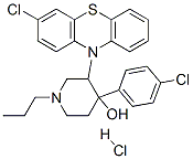 4-Piperidinol, 1-3-(3-chlorophenothiazin-10-yl)propyl-4-(p-chlorophenyl)-, hydrochloride 结构式