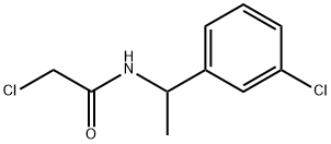 2-CHLORO-N-[1-(3-CHLOROPHENYL)ETHYL]ACETAMIDE 结构式