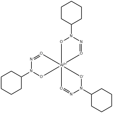 tris(N-hydroxy-N-nitrosocyclohexylaminato-O,O')aluminium 结构式