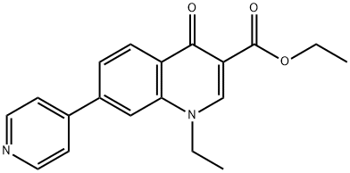 ethyl 1-ethyl-1,4-dihydro-4-oxo-7-(4-pyridyl)quinoline-3-carboxylate 结构式