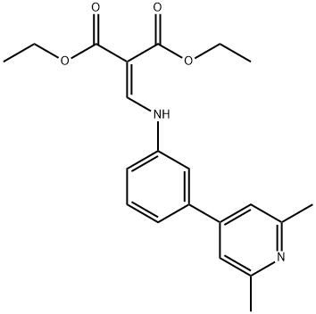 diethyl [[[3-(2,6-dimethyl-4-pyridyl)phenyl]amino]methylene]malonate 结构式