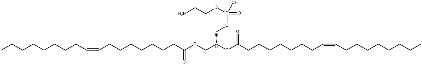 1,2-二油酰-SN-甘油-3-磷酰乙醇胺 结构式