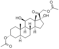 5-ALPHA-PREGNAN-3-ALPHA, 11-BETA, 17,21-TETROL-20-ONE 3,21-DIACETATE 结构式