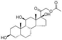 3α,11β,17,21-Tetrahydroxy-5β-pregnan-20-one 21-Acetate 结构式