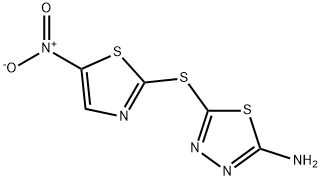 2-氨基-5-[(5-硝基-2-噻唑基)硫代]-1,3,4-噻二唑 结构式