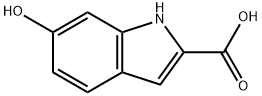 6-羟基-2-吲哚甲酸 结构式