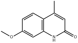 7-甲氧基-4-甲基-2(1H)-喹啉酮 结构式