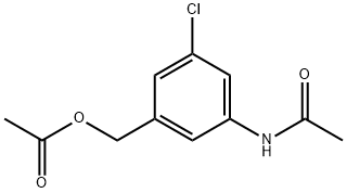 3-ACETAMIDO-5-CHLOROBENZYL ACETATE 结构式