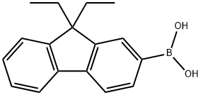 9,9-二乙基芴-2-硼酸 结构式