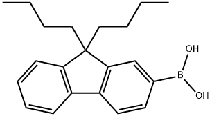 9,9-二-N-丁基芴-2-硼酸 结构式