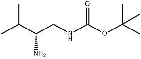 (R)-(2-氨基-3-甲基丁基)氨基甲酸叔丁酯 结构式