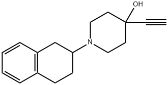 4-Ethynyl-1-(1,2,3,4-tetrahydronaphthalen-2-yl)piperidin-4-ol 结构式