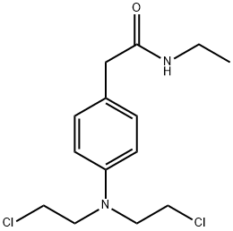 2-[p-[Bis(2-chloroethyl)amino]phenyl]-N-ethylacetamide 结构式