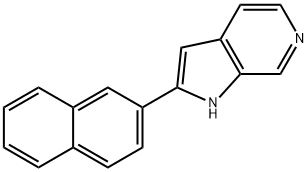 2-NAPHTHALEN-2-YL-1H-PYRROLO[2,3-C]PYRIDINE 结构式