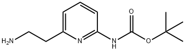 [6-(2-氨基乙基)吡啶-2-基]氨基甲酸叔丁酯 结构式