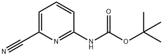 (6-氰基吡啶-2-基)氨基甲酸叔丁酯 结构式