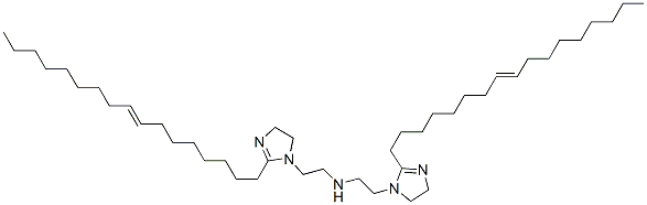 2-(8-heptadecenyl)-N-[2-[2-(8-heptadecenyl)-4,5-dihydro-1H-imidazol-1-yl]ethyl]-4,5-dihydro-1H-imidazole-1-ethylamine  结构式