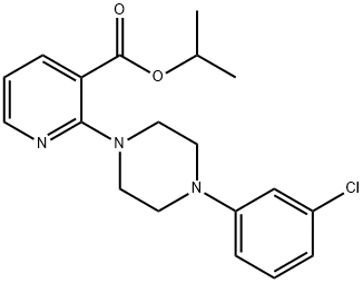 isopropyl 2-[4-(3-chlorophenyl)piperazino]nicotinate 结构式