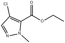 4-氯-1-甲基-1H-吡唑-5-羧酸乙酯 结构式