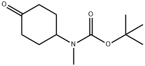 4-(N-BOC-N-甲氨基)环己酮 结构式