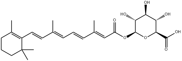 (E-视黄酰基)-Β-葡糖苷酸 结构式