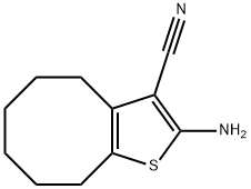 2-氨基-3-氰基-4,5-亚己基噻吩 结构式