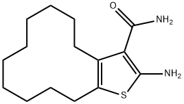 14-氨基-13-硫二环[10.3.0]十五-1(12),14-双烯-15-甲酰胺 结构式