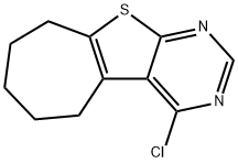 4-氯-6,7,8,9-四氢-5H-环戊烷[4,5]噻吩并[2,3-D]嘧啶 结构式