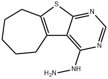 4-HYDRAZINO-6,7,8,9-TETRAHYDRO-5H-CYCLOHEPTA[4,5]THIENO[2,3-D]PYRIMIDINE 结构式