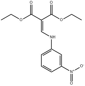 二乙基(3-硝基苯胺亚甲基)丙二酸 结构式