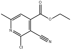 乙基2-氯-3-氰-6-甲基吡啶-4-羧化物 结构式