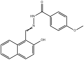 2-Hydroxy-1-naphthaldehyde p-methoxybenzoyl hydrazone 结构式