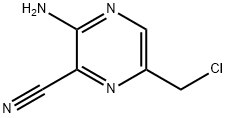 3-amino-6-(chloromethyl)pyrazinecarbonitrile 结构式