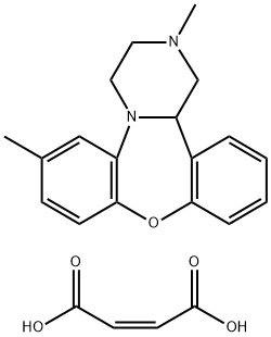 1,3,,4,14b-tetrahydro-2,7-dimethyl-2H-dibenzo[b,f]pyrazino[1,2-d][1,4]oxazepine maleate 结构式