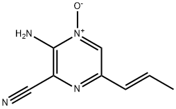 Pyrazinecarbonitrile, 3-amino-6-(1-propenyl)-, 4-oxide, (E)- (9CI) 结构式