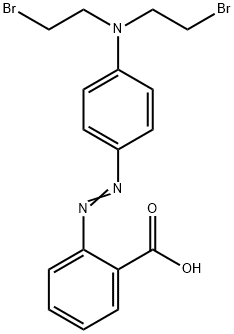 2-[[4-[Bis(2-bromoethyl)amino]phenyl]azo]benzoic acid 结构式