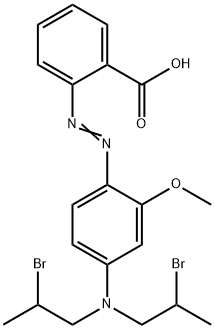 2-[[4-[Bis(2-bromopropyl)amino]-2-methoxyphenyl]azo]benzoic acid 结构式