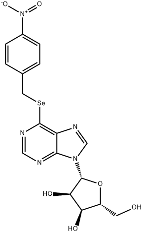 硒-(4-硝基苯甲酰基)-6-硒肌苷 结构式