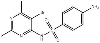 4-Amino-N-(5-bromo-2,6-dimethyl-4-pyrimidinyl)benzene-1-sulfonamide 结构式